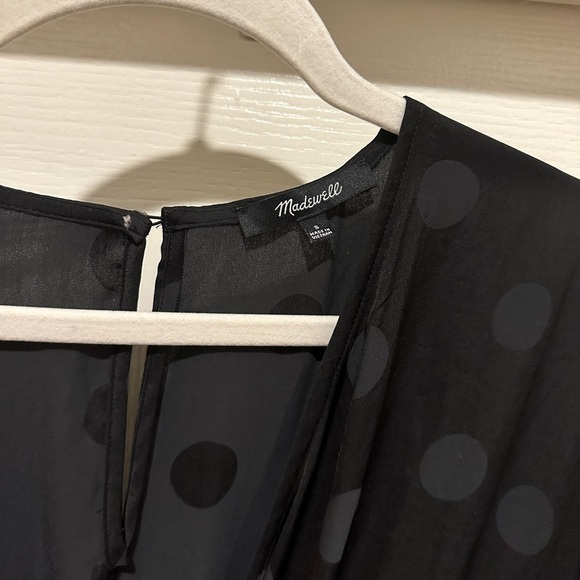 NWOT Madewell Polka Dot Satin Jumpsuit size S - Picture 6 of 10